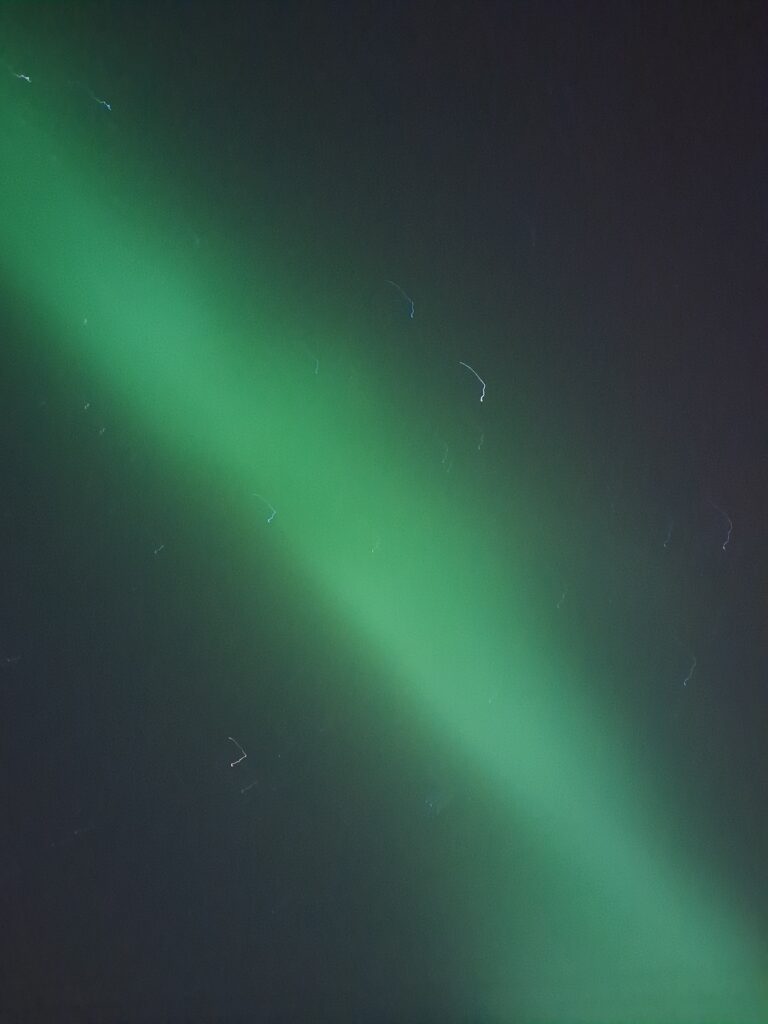 Grünes Polarlicht in Deutschland.